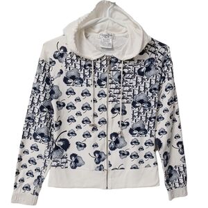 AUTH! DIOR Cherry Blossom zip-up hoodie jacket